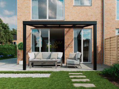 Veranda | Glas | Zwart | 4.06 x 4.0 meter