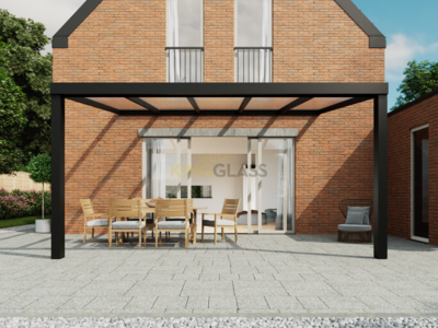 Veranda | Glas | Zwart | 5.06 x 4.0 meter