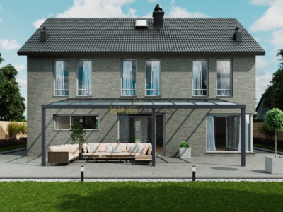 Veranda | Polycarbonaat | Antraciet | 9.06 x 3.5 meter